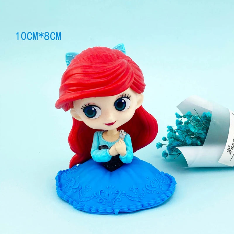 Disney Princess Ariel Rapunzel Cinderella Mermaid Anna Elsa Belle Sofia Snow White Mulan The Little Mermaid Figure Toys Kid Gift