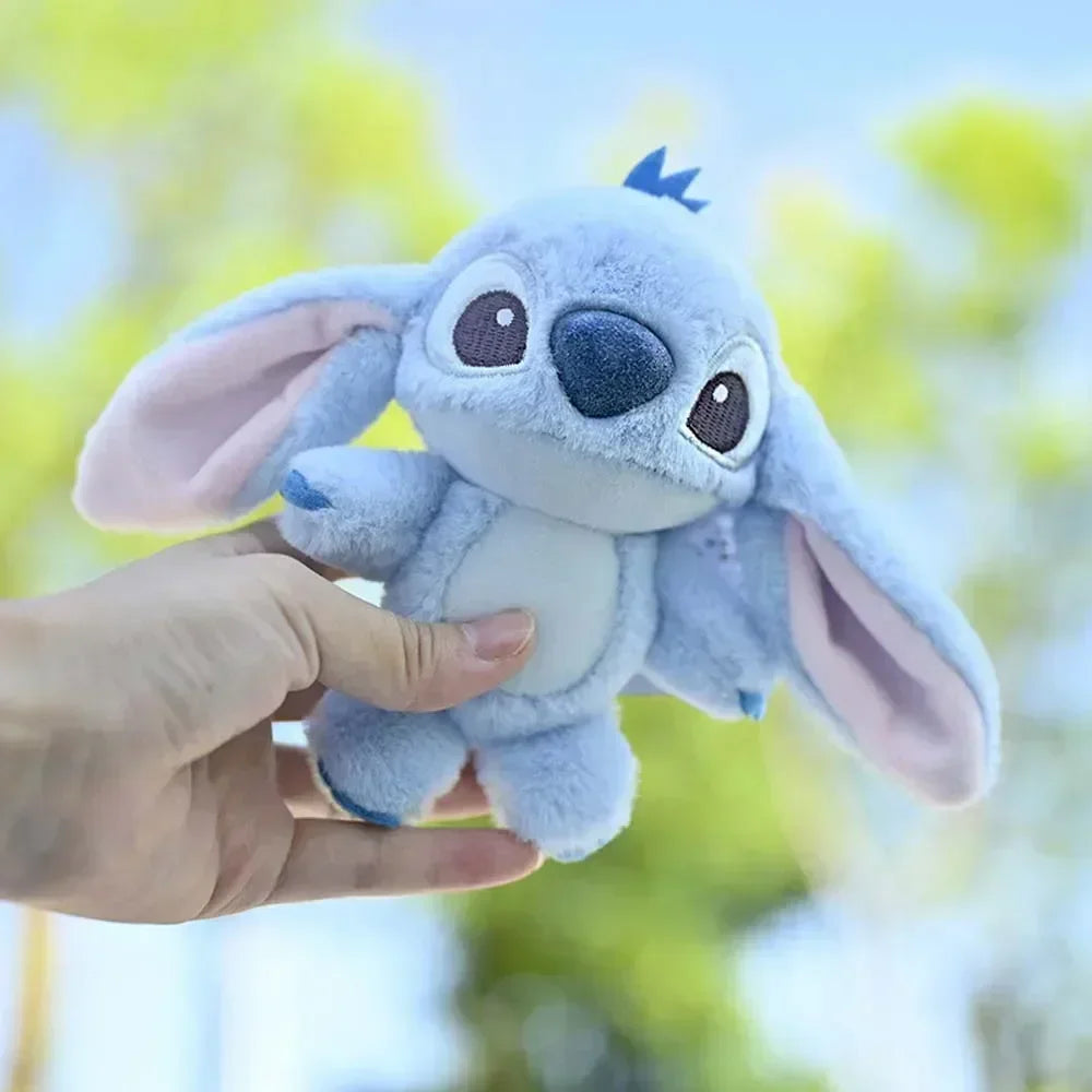 Cartoon Stitch/Angel Plush Keychain Soft Toy Cute Stuffed Animal Pendant Gift Doll Charm Kids Birthday Present Disney