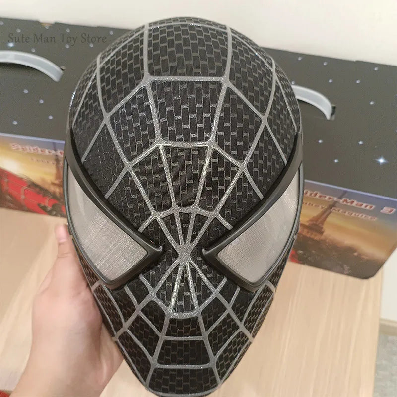 Spiderman Marvel 1/1 3D Spider-Man Tobey Mask Halloween Cosplay Faceshell Detachable Lenses Costumes Superhero Collection Models