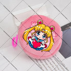 Sailors Moon Zipper Purses Small Bags Portable Coin Pouch Anime Children Round Wallet Cartoon Mini Storage Keychain Bag Kid Gift