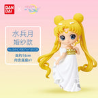 Original Bandai Qposket Sailor Moon Figure Eternal The Movie Princess Neptune Uranus Action Figurine Anime Model Girl Statue Toy