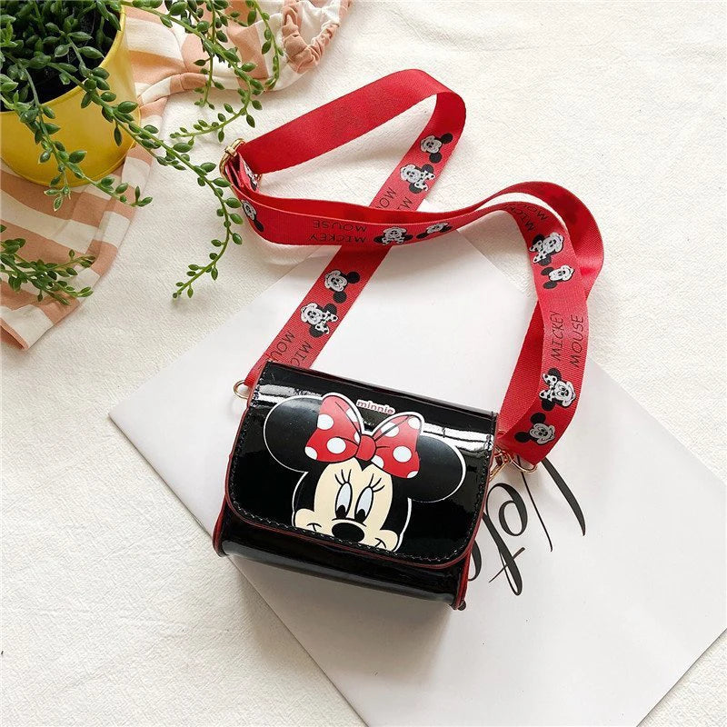 Mickey Minnie Mouse Stitch Children's Shoulder Bag Cute Cartoon Mini Crossbody Bag Boys Girls Bag Anime Fashion Zero Wallet