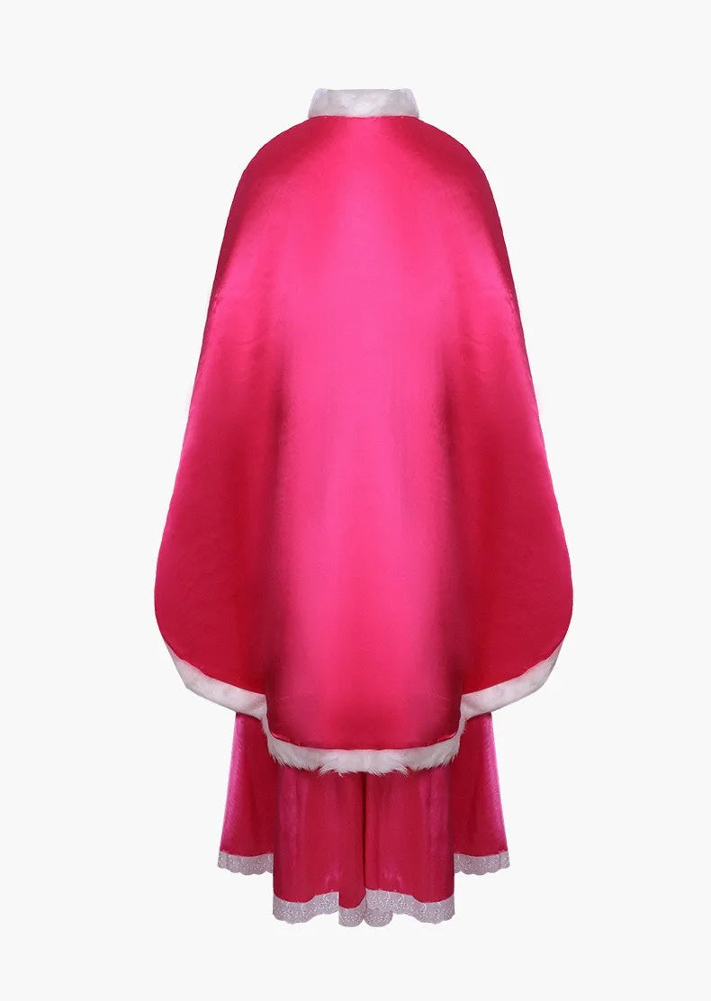 Anime Sleeping beauty Cosplay Costume Cloak Dress Princess Aurora pink dress Stage Performance Disguise Wear Fancy Role Playing