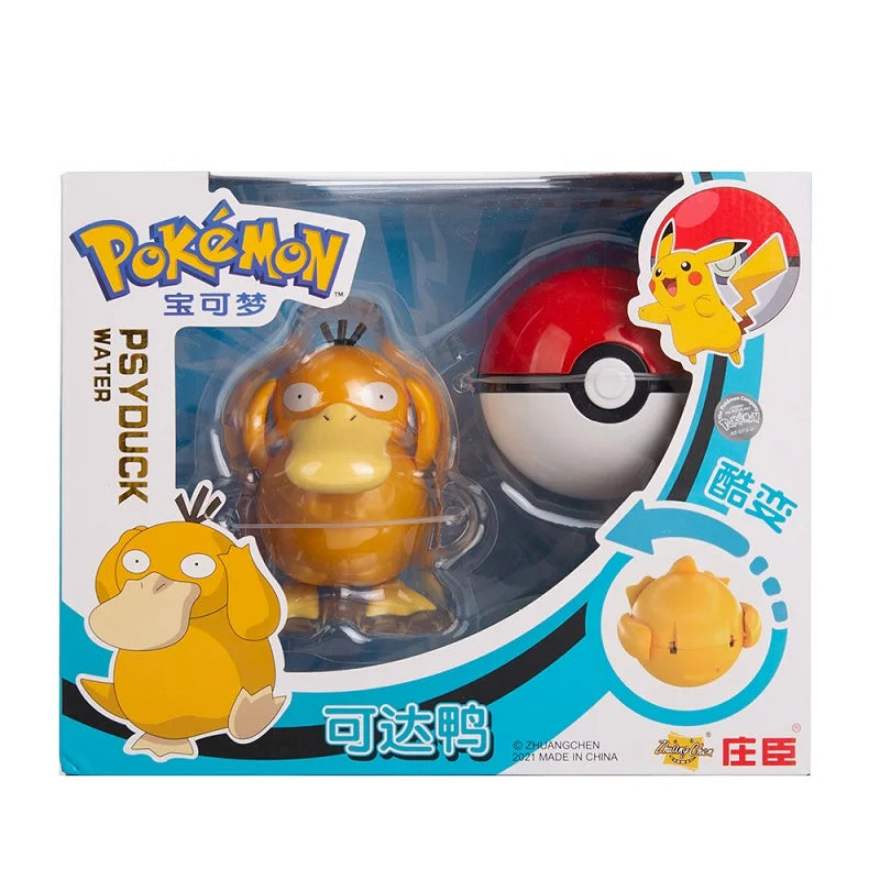Genuine Pokemon Anime Figure Pikachu Gengar Charizard Gyarados Mew Dragonite Doll Model Children's Transformation Toy Gift Set