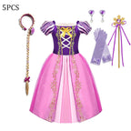 Princess Girl Dress Rapunze Costume For Kids Girl Halloween Cosplay Birthday Party Dresses Gowns Children Clothes Outfit