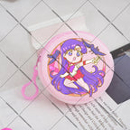 Sailors Moon Zipper Purses Small Bags Portable Coin Pouch Anime Children Round Wallet Cartoon Mini Storage Keychain Bag Kid Gift