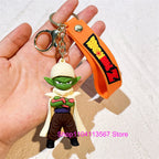 Dragon Ball Keychain Kawaii Vegeta Cartoon Bulma Piccolo Car Key Chain Backpack Pendant Keyring Gifts Accessories